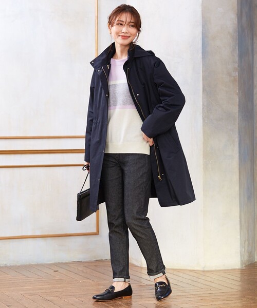 J.PRESS(ジェイプレス)の「【洗える】CASHMERE BLENDⅡ カラーブロック ニット(ニット/セーター・レディース・ホワイト系1/ブラウン系1/サックスブルー系1/ふじ色系1・MEDIUM/LARGE)」の8枚目の写真