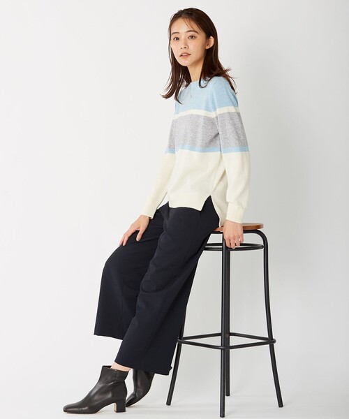 J.PRESS(ジェイプレス)の「【洗える】CASHMERE BLENDⅡ カラーブロック ニット(ニット/セーター・レディース・ホワイト系1/ブラウン系1/サックスブルー系1/ふじ色系1・MEDIUM/LARGE)」の16枚目の写真