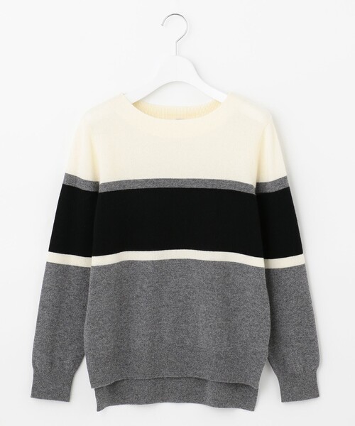 J.PRESS(ジェイプレス)の「【洗える】CASHMERE BLENDⅡ カラーブロック ニット(ニット/セーター・レディース・ホワイト系1/ブラウン系1/サックスブルー系1/ふじ色系1・MEDIUM/LARGE)」の19枚目の写真