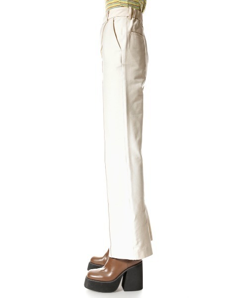 SLY（スライ）の「BACK SLIT PT バックスリット パンツ（スラックス・レディース・アイボリー/ライトイエロー/マルチ・2/1/0）」の7枚目の写真