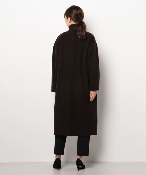 mizuiroind（ミズイロインド）の「mizuiro ind スタンドカラーロングコート（その他アウター・レディース・ダークブラウン/ベージュ/ブラック/ネイビー/チャコールグレー・FREE）」の11枚目の写真