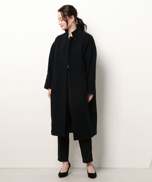 mizuiroind（ミズイロインド）の「mizuiro ind スタンドカラーロングコート（その他アウター・レディース・ダークブラウン/ベージュ/ブラック/ネイビー/チャコールグレー・FREE）」の10枚目の写真