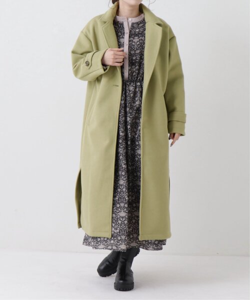 RAY CASSIN（レイカズン）の「フェイクウールシングルチェスターコート（チェスターコート・レディース・ピンクベージュ/ライトカーキ/グレイッシュベージュ・MEDIUM/LARGE）」の13枚目の写真