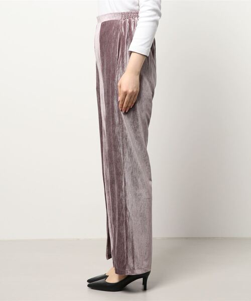 Lui's(ルイス)の「楊柳ベロアスリットワイドパンツ(その他パンツ・レディース・ブラック/パープル・FREE)」の3枚目の写真