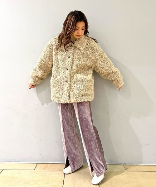 Lui's(ルイス)の「楊柳ベロアスリットワイドパンツ(その他パンツ・レディース・ブラック/パープル・FREE)」の16枚目の写真