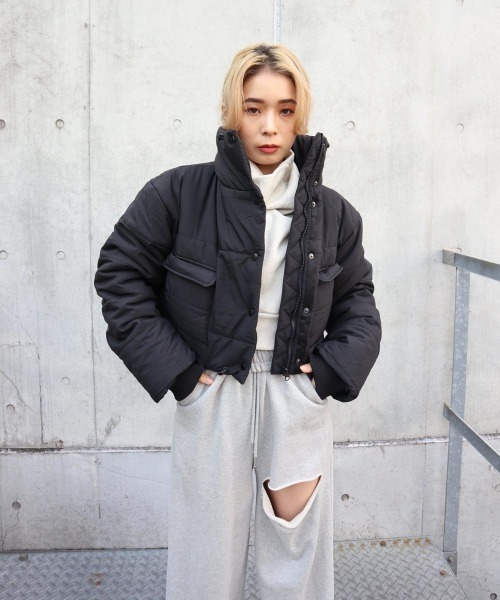 FIG&VIPER（フィグアンドバイパー）の「中綿ショートJK（その他アウター・レディース・ブラック/ベージュ/グリーン・FREE）」の9枚目の写真