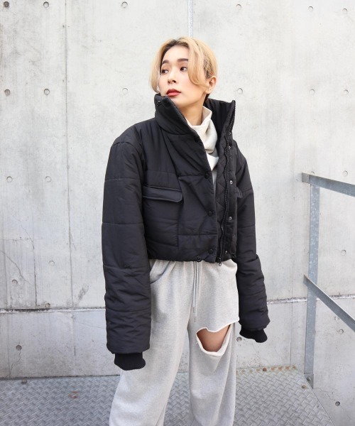 FIG&VIPER（フィグアンドバイパー）の「中綿ショートJK（その他アウター・レディース・ブラック/ベージュ/グリーン・FREE）」の22枚目の写真