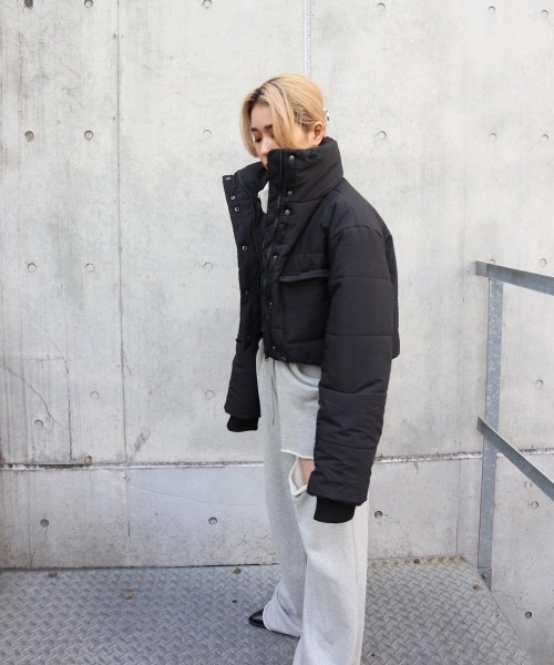 FIG&VIPER（フィグアンドバイパー）の「中綿ショートJK（その他アウター・レディース・ブラック/ベージュ/グリーン・FREE）」の6枚目の写真