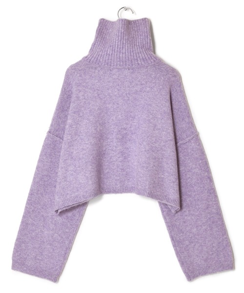 w closet（ダブルクローゼット）の「ハーフZIPショートトップス（ニット/セーター・レディース・オフホワイト/イエロー/ラベンダー・FREE）」の4枚目の写真