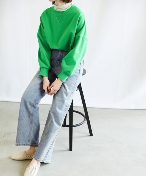 select MOCA(セレクトモカ)の「ビンテージストレートデニムパンツ(デニムパンツ・レディース・ライトインディゴブルー・SMALL/MEDIUM/LARGE)」の4枚目の写真