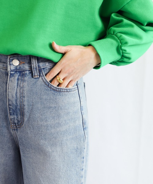 select MOCA(セレクトモカ)の「ビンテージストレートデニムパンツ(デニムパンツ・レディース・ライトインディゴブルー・SMALL/MEDIUM/LARGE)」の8枚目の写真