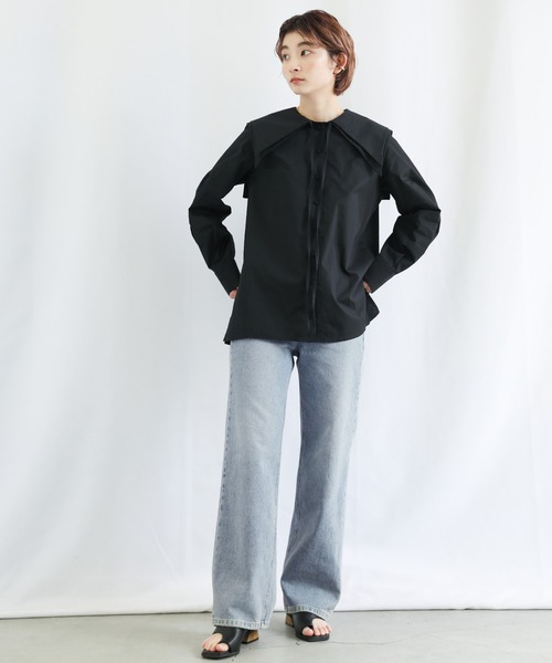 select MOCA(セレクトモカ)の「ビンテージストレートデニムパンツ(デニムパンツ・レディース・ライトインディゴブルー・SMALL/MEDIUM/LARGE)」の9枚目の写真