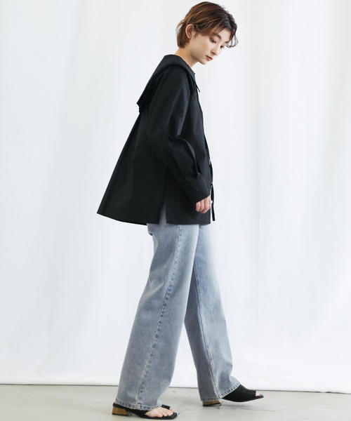 select MOCA(セレクトモカ)の「ビンテージストレートデニムパンツ(デニムパンツ・レディース・ライトインディゴブルー・SMALL/MEDIUM/LARGE)」の10枚目の写真