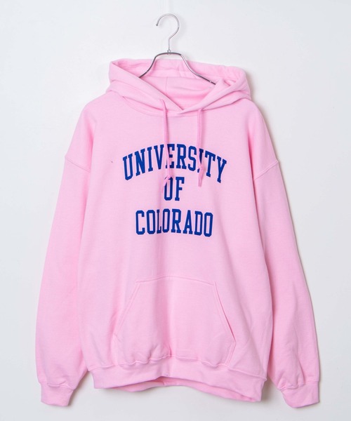 WEGO（ウィゴー）の「WEGO/カレッジロゴプルパーカ（パーカー・メンズ・ベージュ/ブラック/ライトピンク/ホワイト/ロイヤルブルー/パープル・LARGE/MEDIUM/X-LARGE）」の19枚目の写真