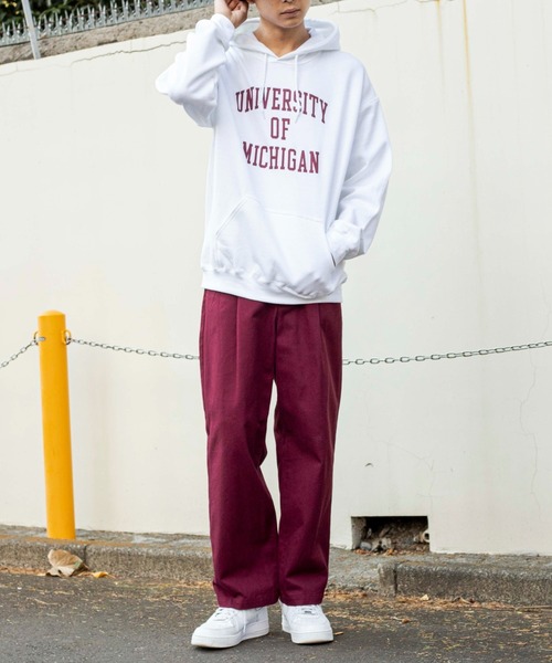 WEGO（ウィゴー）の「WEGO/カレッジロゴプルパーカ（パーカー・メンズ・ベージュ/ブラック/ライトピンク/ホワイト/ロイヤルブルー/パープル・LARGE/MEDIUM/X-LARGE）」の20枚目の写真