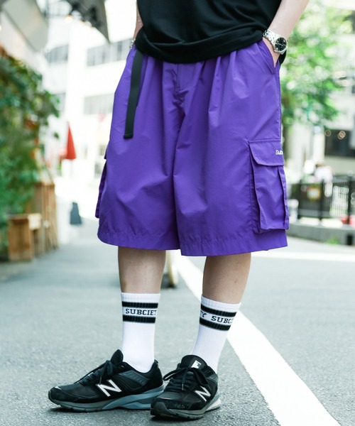 Subciety(サブサエティ)の「NYLON CARGO SHORTS(カーゴパンツ・メンズ・パープル/オリーブ/ブラック・MEDIUM/X-LARGE/LARGE)」の4枚目の写真