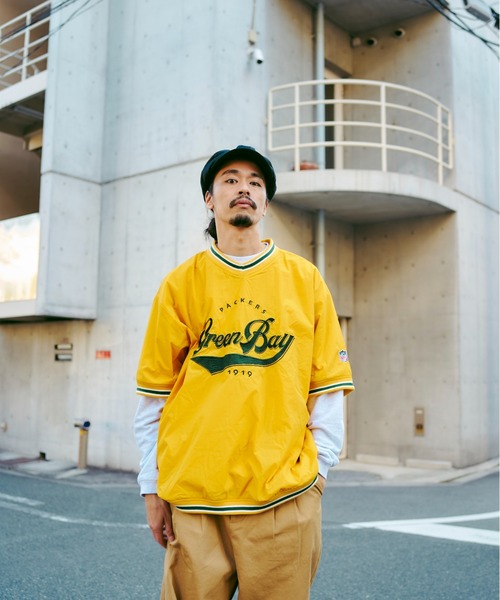 NFL（ナショナルフットボールリーグ ）の「NFLラインリブ半袖布帛プル