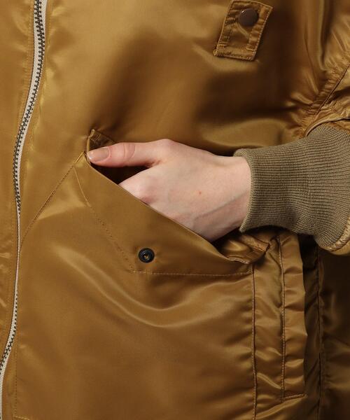 VOTE MAKE NEW CLOTHES(ボートメイクニュークローズ)の「◆【DRESSTERIOR別注】VOTE MAKE NEW CLOTHES(ヴォートメイクニュークローズ)コーチジャケット(ブルゾン・レディース・チャコールグレー/キャメル・01/02)」の7枚目の写真