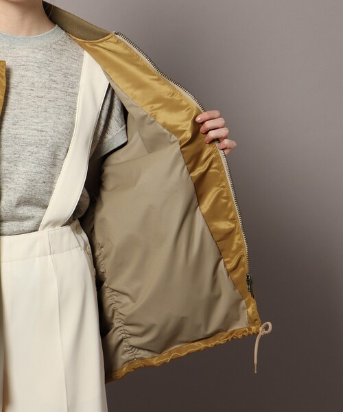 VOTE MAKE NEW CLOTHES(ボートメイクニュークローズ)の「◆【DRESSTERIOR別注】VOTE MAKE NEW CLOTHES(ヴォートメイクニュークローズ)コーチジャケット(ブルゾン・レディース・チャコールグレー/キャメル・01/02)」の11枚目の写真