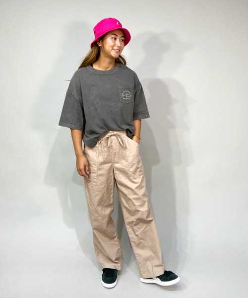 BILLABONG（ビラボン）の「BILLABONG/ビラボン  ショート丈  ルーズシルエットバックプリントTシャツ  BC013-207（Tシャツ/カットソー・レディース・ホワイト/ブラック/オレンジ/グリーン・M/L）」の9枚目の写真