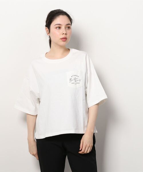 BILLABONG（ビラボン）の「BILLABONG/ビラボン  ショート丈  ルーズシルエットバックプリントTシャツ  BC013-207（Tシャツ/カットソー・レディース・ホワイト/ブラック/オレンジ/グリーン・M/L）」の13枚目の写真