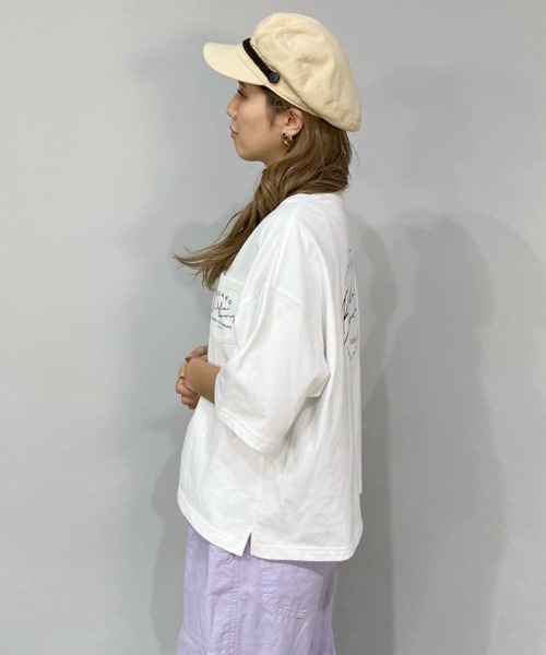 BILLABONG（ビラボン）の「BILLABONG/ビラボン  ショート丈  ルーズシルエットバックプリントTシャツ  BC013-207（Tシャツ/カットソー・レディース・ホワイト/ブラック/オレンジ/グリーン・M/L）」の19枚目の写真