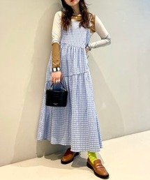 BeAMS DOT | 【WEB限定】BeAMS DOT / ギンガムチェック フレアキャミワンピース(ワンピース)