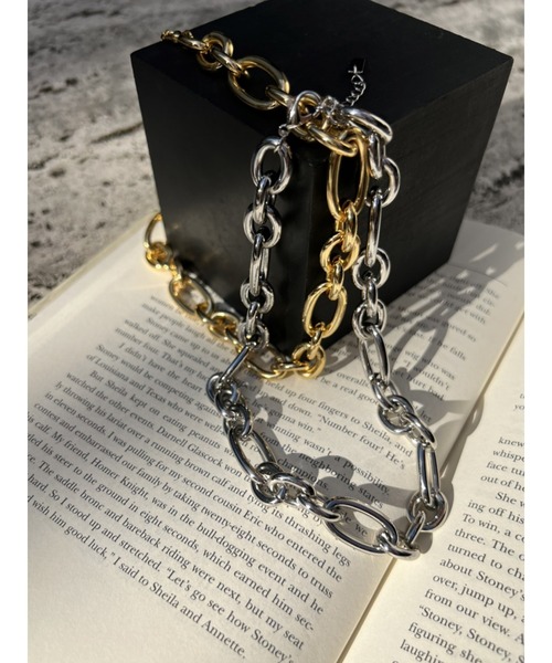 EGOIST（エゴイスト）の「2パターンミックスショートネックレス（ネックレス・レディース・シルバー/ゴールド・FREE）」の6枚目の写真