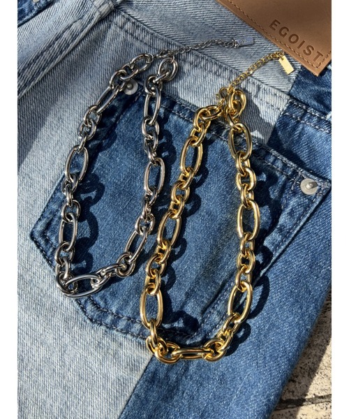 EGOIST（エゴイスト）の「2パターンミックスショートネックレス（ネックレス・レディース・シルバー/ゴールド・FREE）」の7枚目の写真