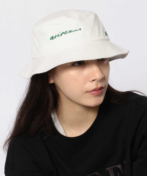 AVIREX（アヴィレックス）の「AB MARK BUCKET HAT/ ABマーク バケットハット（ハット・レディース・ブラック/ホワイト・FREE）」の12枚目の写真