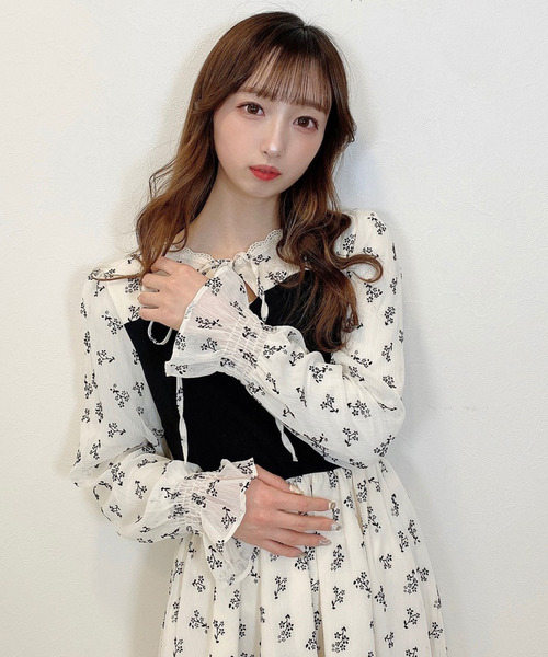 titty＆Co. PETIT（ティティアンドコープティ）の「【titty&Co.PETIT】シフォン切替え刺繍ワンピース（ワンピース・レディース・ホワイト・FREE）」の5枚目の写真