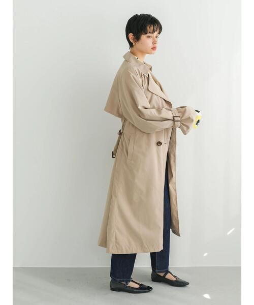 koe（コエ）の「キャンディースリーブビックトレンチコート*（トレンチコート・レディース・ベージュ/カーキ/ブルー/グレイッシュベージュ・M）」の5枚目の写真