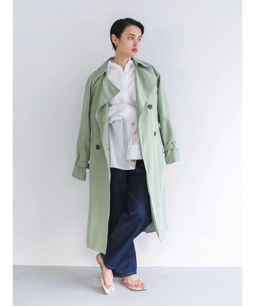 koe（コエ）の「キャンディースリーブビックトレンチコート*（トレンチコート・レディース・ベージュ/カーキ/ブルー/グレイッシュベージュ・M）」の7枚目の写真