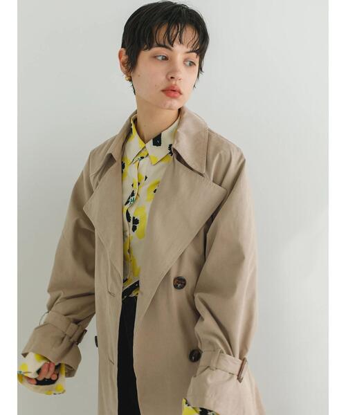 koe（コエ）の「キャンディースリーブビックトレンチコート*（トレンチコート・レディース・ベージュ/カーキ/ブルー/グレイッシュベージュ・M）」の9枚目の写真