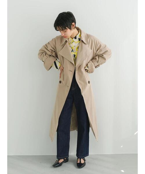 koe（コエ）の「キャンディースリーブビックトレンチコート*（トレンチコート・レディース・ベージュ/カーキ/ブルー/グレイッシュベージュ・M）」の10枚目の写真