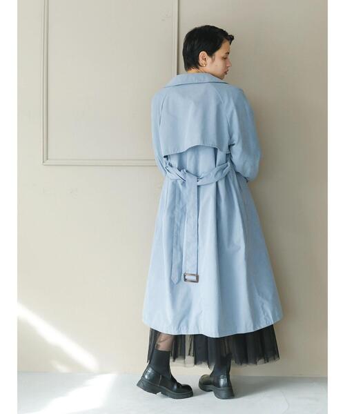 koe（コエ）の「キャンディースリーブビックトレンチコート*（トレンチコート・レディース・ベージュ/カーキ/ブルー/グレイッシュベージュ・M）」の12枚目の写真