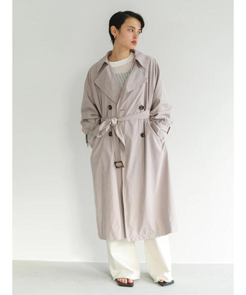 koe（コエ）の「キャンディースリーブビックトレンチコート*（トレンチコート・レディース・ベージュ/カーキ/ブルー/グレイッシュベージュ・M）」の13枚目の写真