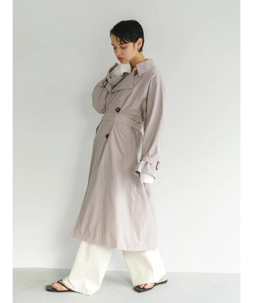 koe（コエ）の「キャンディースリーブビックトレンチコート*（トレンチコート・レディース・ベージュ/カーキ/ブルー/グレイッシュベージュ・M）」の14枚目の写真