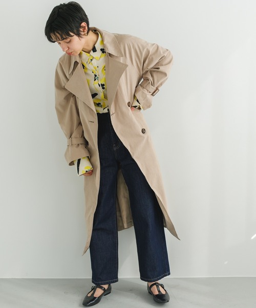 koe（コエ）の「キャンディースリーブビックトレンチコート*（トレンチコート・レディース・ベージュ/カーキ/ブルー/グレイッシュベージュ・M）」の2枚目の写真