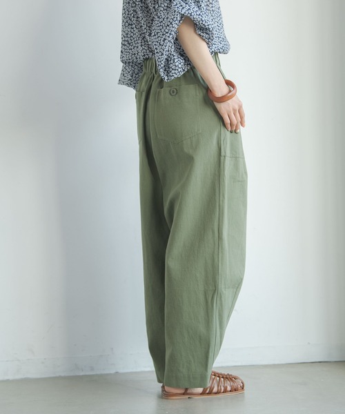 Crisp(クリスプ)の「ビッグシルエットミリタリーパンツ(カーゴパンツ・レディース・カーキ/アイボリー・FREE)」の6枚目の写真