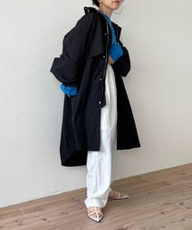 wee9s（ウィークス）の「2way airy mods coat / オーバーサイズ収納フード付きツーウェイエアリーモッズコート（モッズコート）」