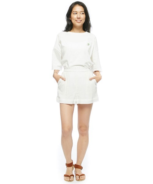 BILLABONG(ビラボン)の「BILLABONG レディース 【SUNNY SIDE UP】 PERFECT DAY ウォークパンツ/ショートパンツ 【2022年春夏モデル】/ビラボンボトムス(その他パンツ・レディース・ホワイト/グリーン系その他・SMALL)」の5枚目の写真