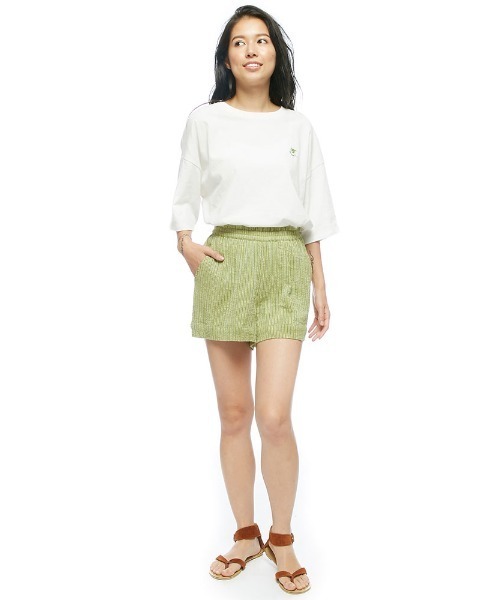 BILLABONG(ビラボン)の「BILLABONG レディース 【SUNNY SIDE UP】 PERFECT DAY ウォークパンツ/ショートパンツ 【2022年春夏モデル】/ビラボンボトムス(その他パンツ・レディース・ホワイト/グリーン系その他・SMALL)」の7枚目の写真