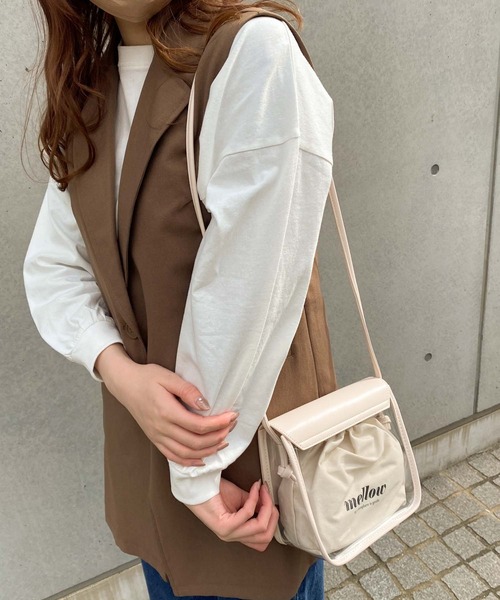 WEGO(ウィゴー)の「WEGO/フラップクリアショルダー(ショルダーバッグ・レディース・ブラック/ベージュ/オフホワイト・FREE)」の11枚目の写真