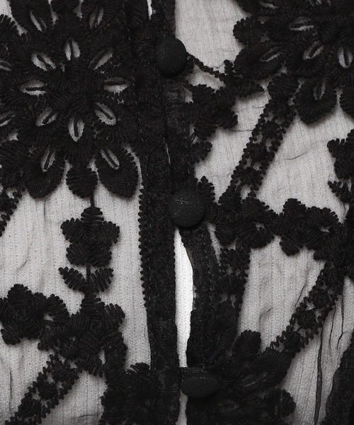 mysty woman（ミスティウーマン）の「刺繍レースペプラムブラウス 275572（シャツ/ブラウス・レディース・ブラック/グリーン/アイボリー・FREE）」の17枚目の写真