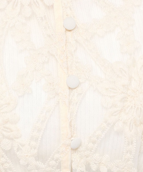 mysty woman（ミスティウーマン）の「刺繍レースペプラムブラウス 275572（シャツ/ブラウス・レディース・ブラック/グリーン/アイボリー・FREE）」の18枚目の写真