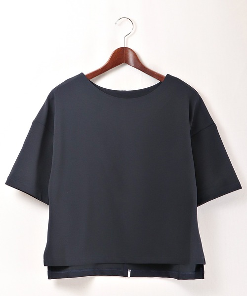 A.N.L(エーエヌエル レーベル)の「A.N.L ポンチ素材 ドロップショルダープルオーバー(Tシャツ/カットソー・レディース・ブルー/ネイビー/ブラック/オフホワイト・38)」の16枚目の写真