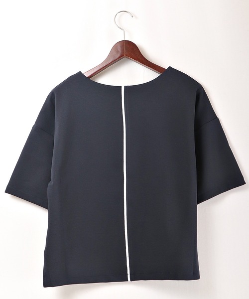 A.N.L(エーエヌエル レーベル)の「A.N.L ポンチ素材 ドロップショルダープルオーバー(Tシャツ/カットソー・レディース・ブルー/ネイビー/ブラック/オフホワイト・38)」の17枚目の写真