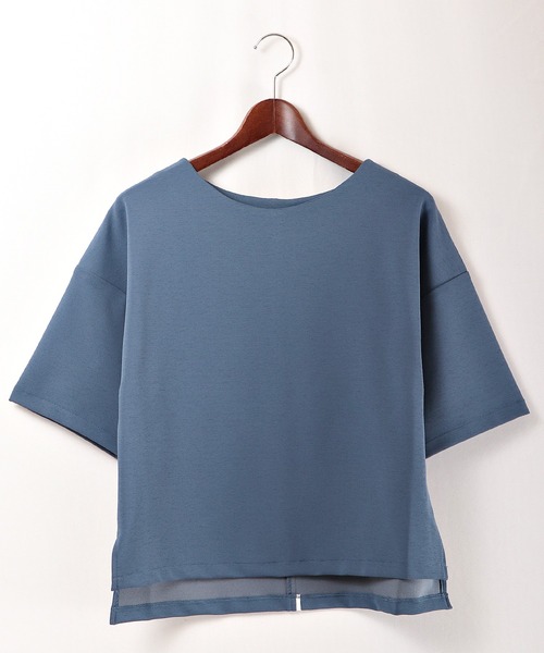 A.N.L(エーエヌエル レーベル)の「A.N.L ポンチ素材 ドロップショルダープルオーバー(Tシャツ/カットソー・レディース・ブルー/ネイビー/ブラック/オフホワイト・38)」の19枚目の写真