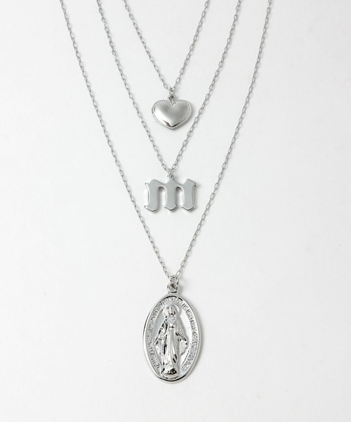 PBLIM（ページボーイリム）の「【PAGEBOYLIM】イニシャル３レンネックレス（ネックレス・レディース・シルバー/ゴールド・FREE）」の3枚目の写真